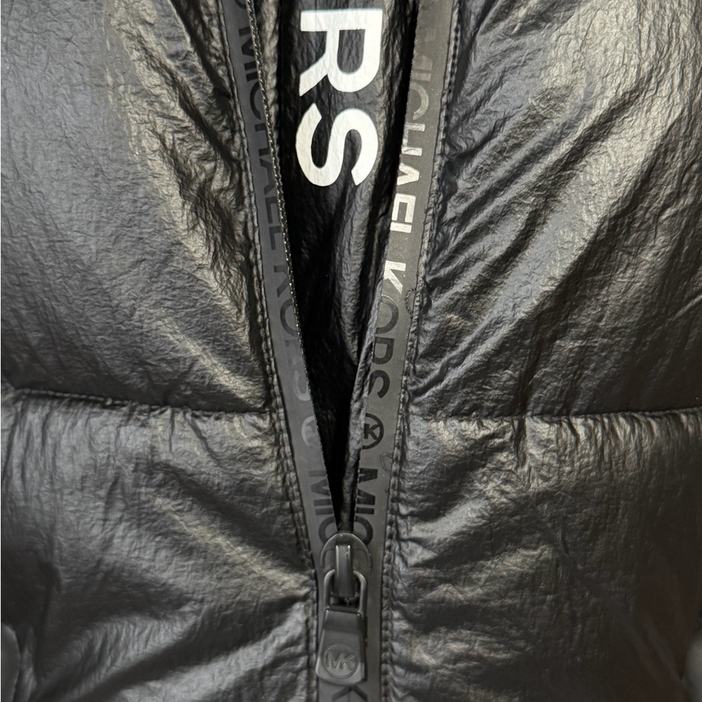 Michael Kors Shiny Black Puffer Coat - Picture 7 of 14
